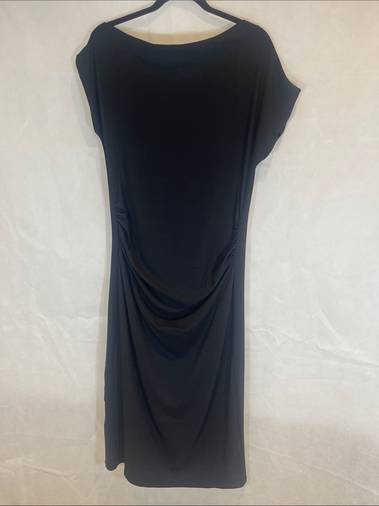 Mango Dresses & Skirts - MNGO = XL , Black Draped Cap-Sleeve Women’s Dress